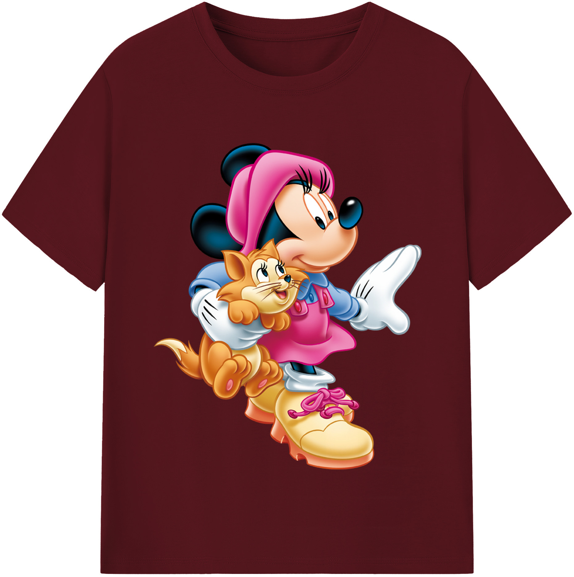 （画像用） ミッキーマウス Mickey Mouse 綿100％半袖Tシャツ（フロントプリント）